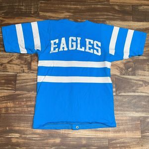 Vintage Sand Knit Button Jersey Shirt Eagles Size 38 RARE